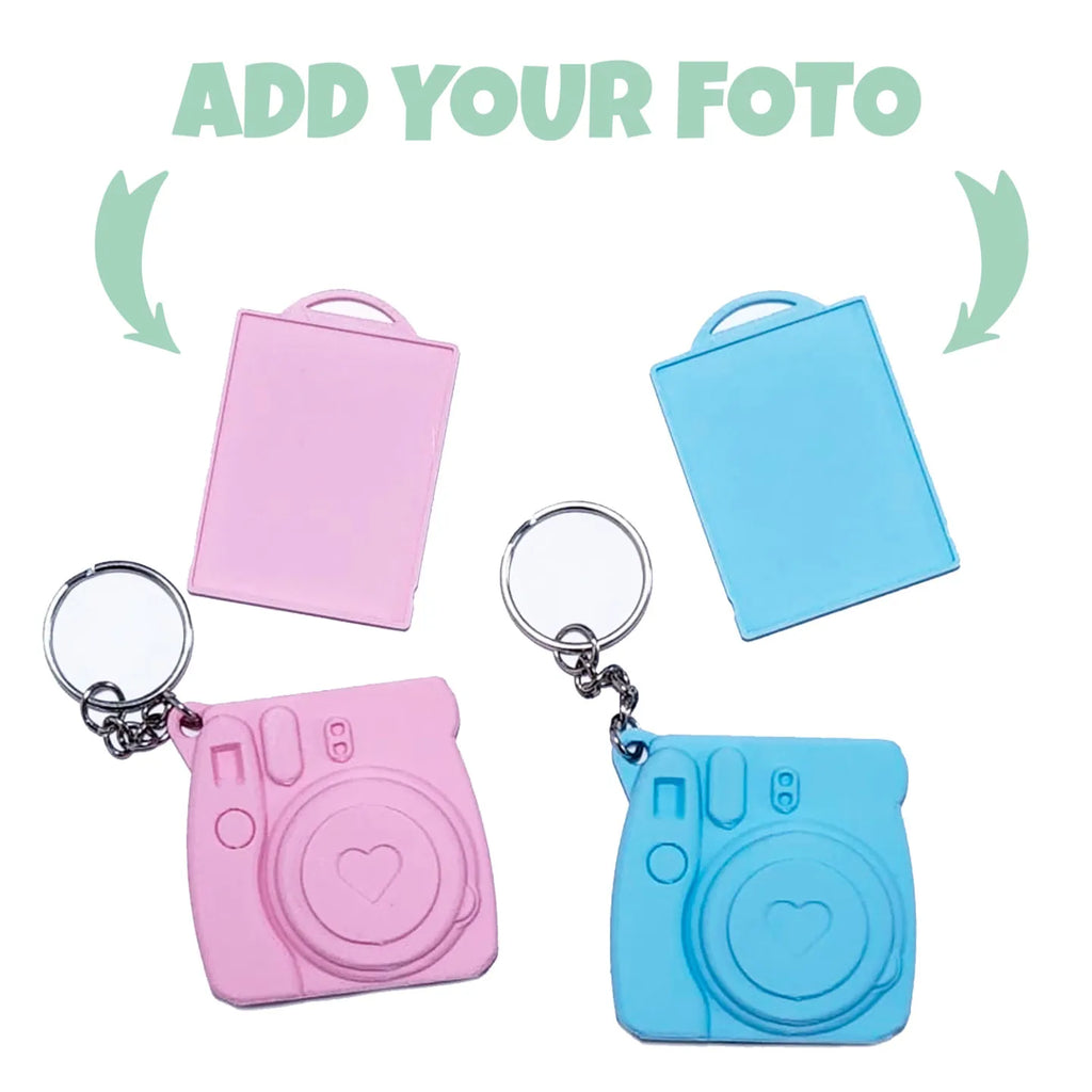 Chaveiro Personalizado com Foto – Câmara Instantânea | Impressão 3D (50 × 50 mm)