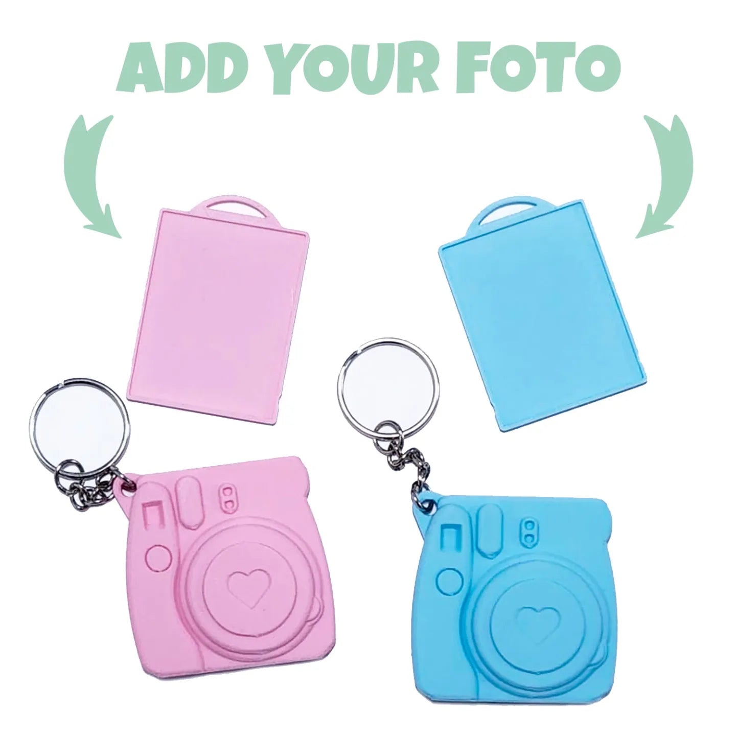 Chaveiro Personalizado com Foto – Câmara Instantânea | Impressão 3D (50 × 50 mm)