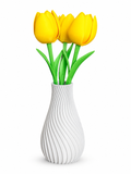 Vaso Tulipa Amarela 24cm