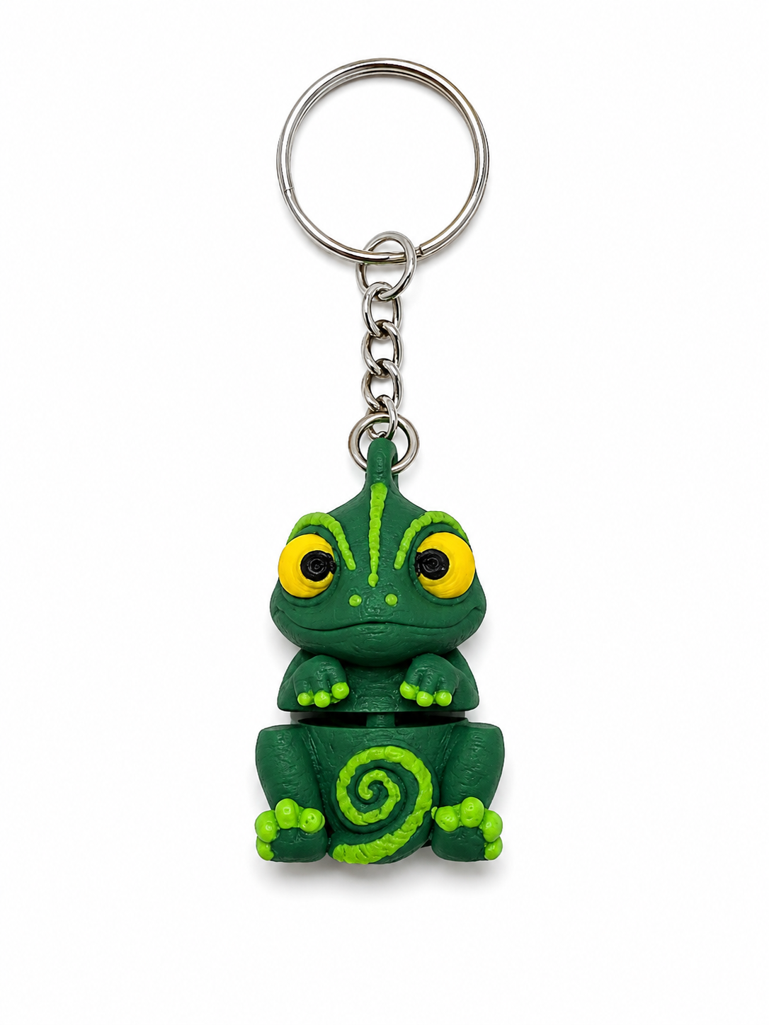 Porta-Chaves Camaleão Articulado em Impressão 3D – Design Kawaii