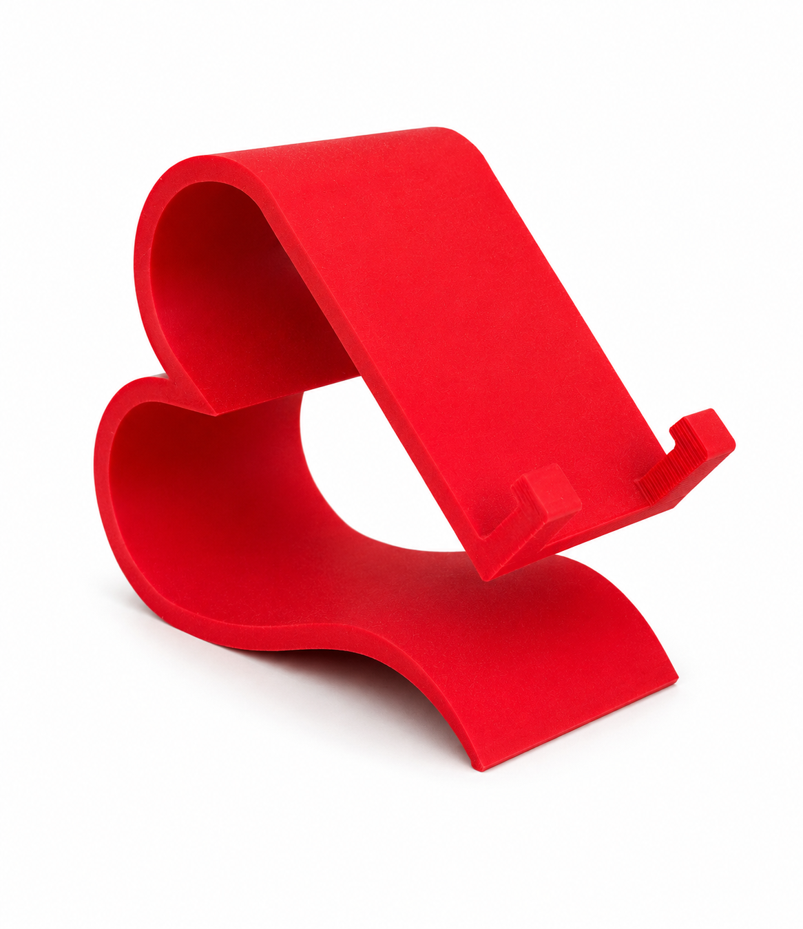 Porta celular coração vermelho