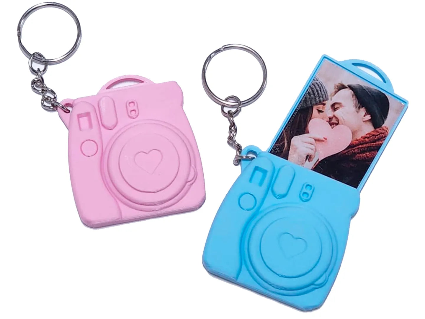 Chaveiro Personalizado com Foto – Câmara Instantânea | Impressão 3D (50 × 50 mm)
