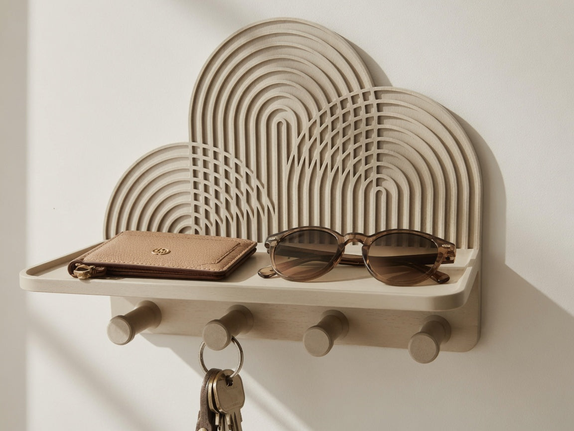 Porta-Chaves e Organizador de Parede Decorativo – Impressão 3D Premium